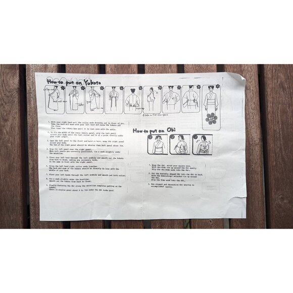 💜NWT Floral Cotton Kimono Set with Cherry Blossom Obi & Accessories - Picture 7 of 13